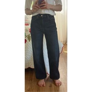 Reformation Val 90s Mid Rise Straight Jeans - size 24 - color Aburani